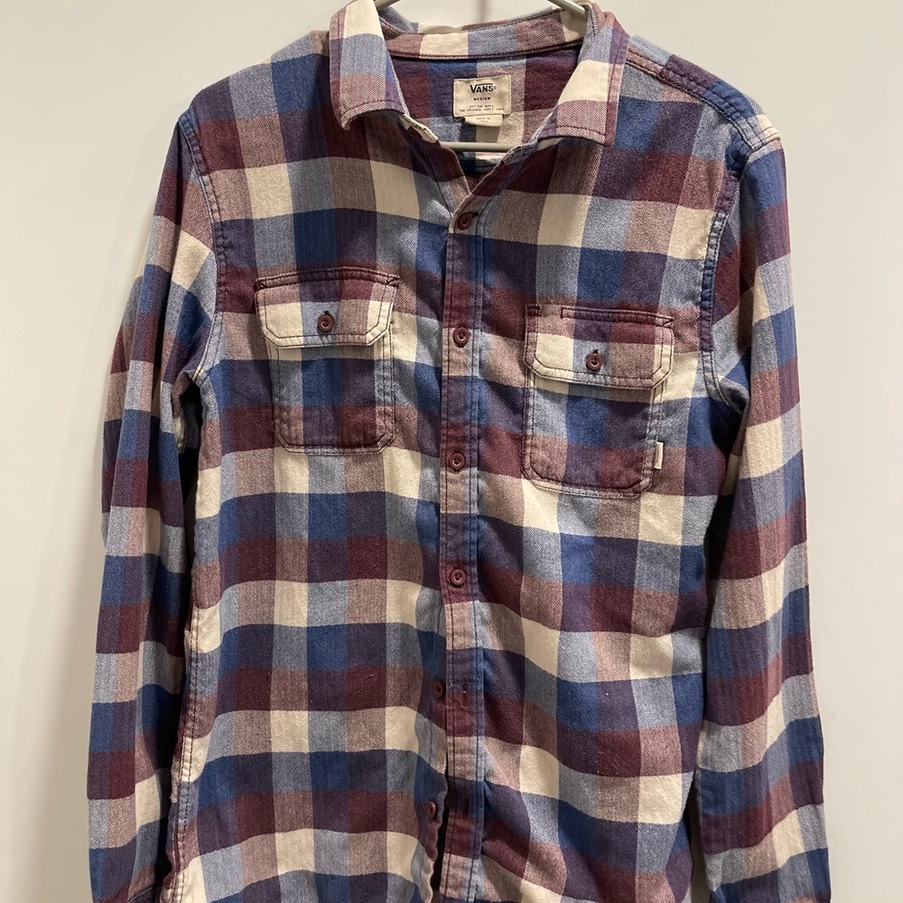 Vans. Monties Flannel Buttondown. Shirt. Size M. Mens. Lightweight casual